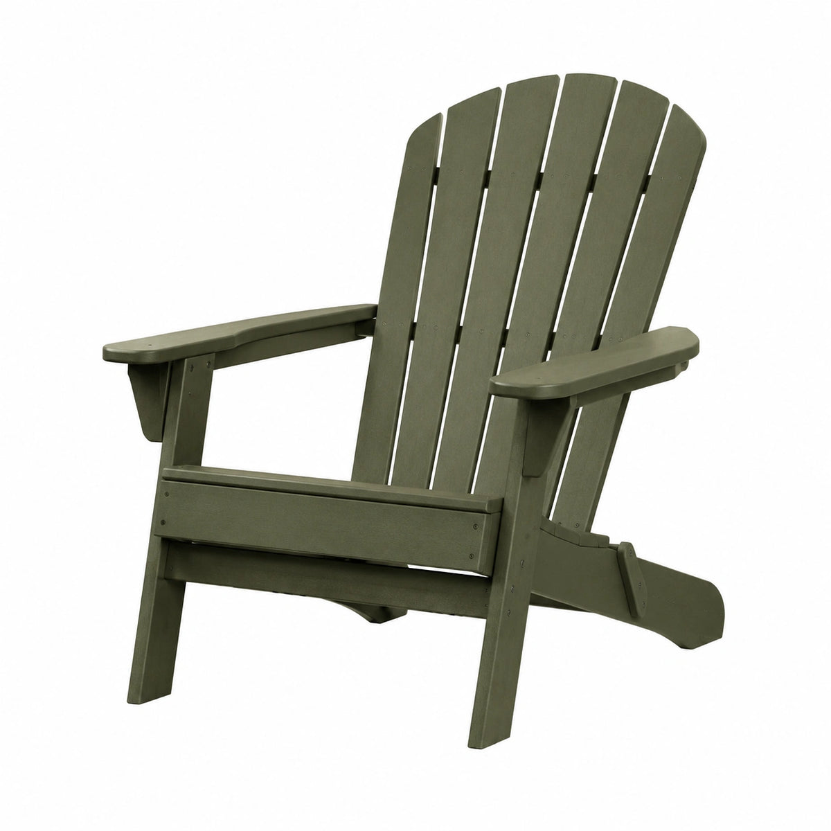 Adirondack Gartenstuhl 80×90×98 cm Kunststoff Olivgrün mit Armlehnen