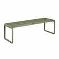 Gartenbank 120×40×45 cm Metall olivgrün mit Lattenfläche minimalistisches Design